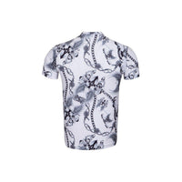 Men Crew T Shirt Makrom Turkey Medallion Chain Floral European 1217 - 412 Black - J.Valintin Men's Wear Legend - 12560
