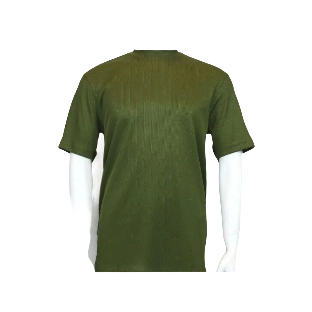 Men Dressy T - Shirt Log - In Uomo Soft Crew Neck Silky Short Sleeves 218 olive - J.Valintin Men's Wear Legend - 22796