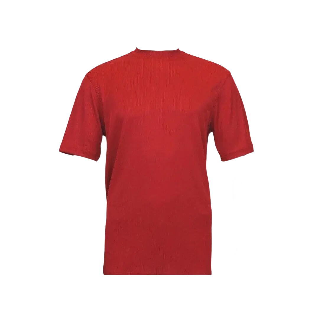 Men Dressy T - Shirt Log - In Uomo Soft Crew Neck Silky Short Sleeves 218 Red - J.Valintin Men's Wear Legend - 2199