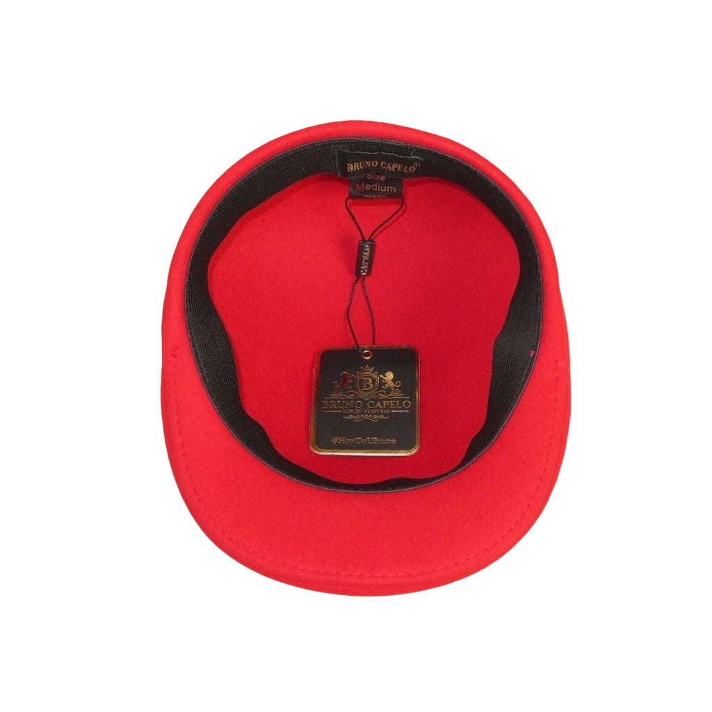 Men Fashion Classic Flannel Wool Ascot Ivy Hat Bruno Capelo Tyson TY107 Red - J.Valintin Men's Wear Legend - 98111