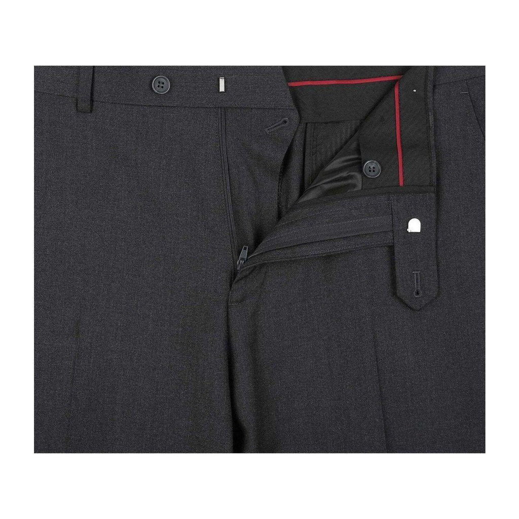 Men Flat Front Suit Separate Pants Slim Fit light Weight Slacks 202 - 1 Charcoal - J.Valintin Men's Wear Legend - 97708