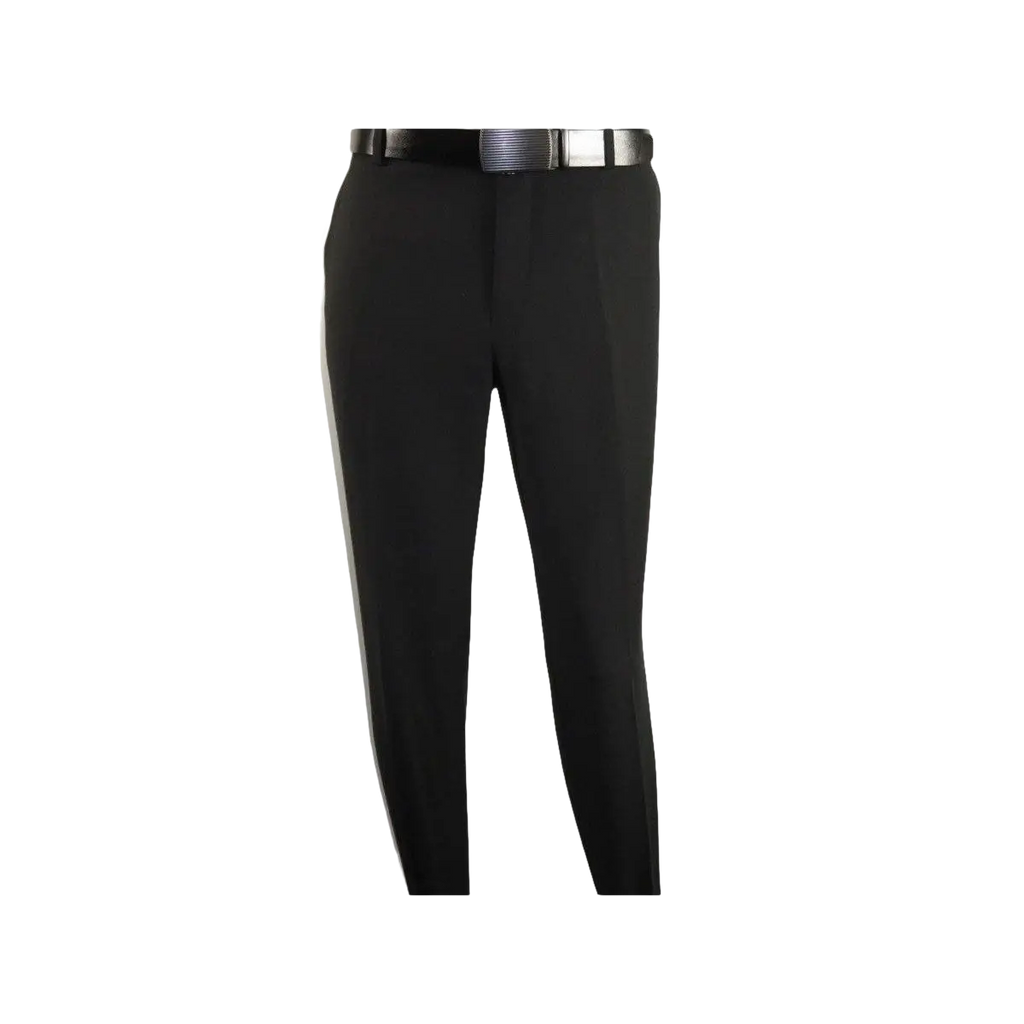 Men Flat Front Suit Separate Pants Slim Fit Soft light Weight Slacks 201 - 1 Black - J.Valintin Men's Wear Legend - 97692