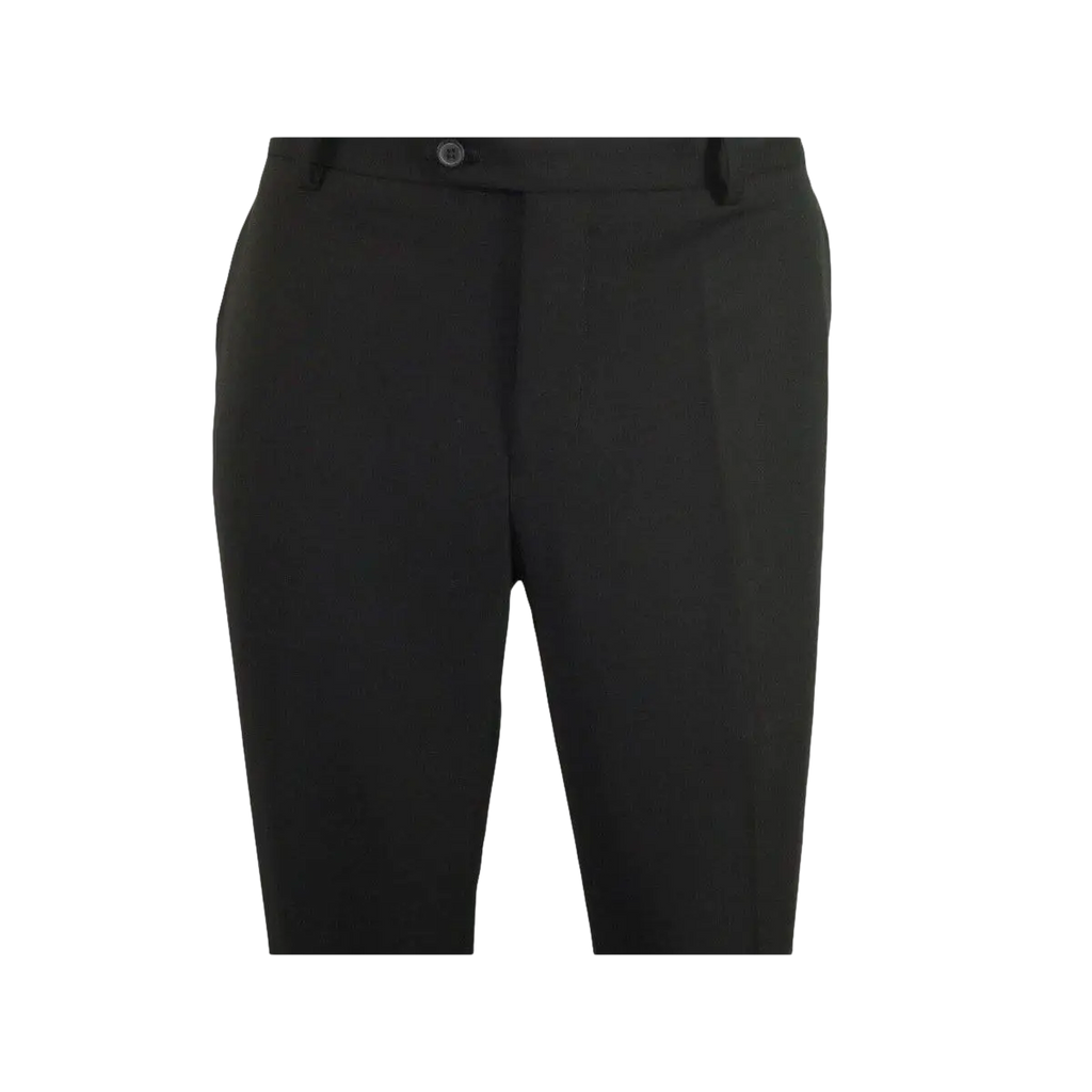 Men Flat Front Suit Separate Pants Slim Fit Soft light Weight Slacks 201 - 1 Black - J.Valintin Men's Wear Legend - 97692
