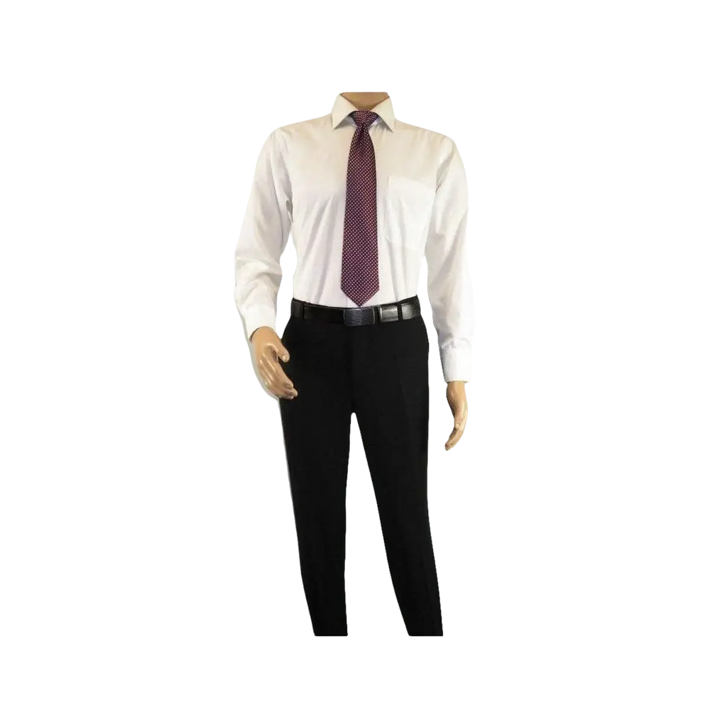 Men Flat Front Suit Separate Pants Slim Fit Soft light Weight Slacks 201 - 1 Black - J.Valintin Men's Wear Legend - 97692