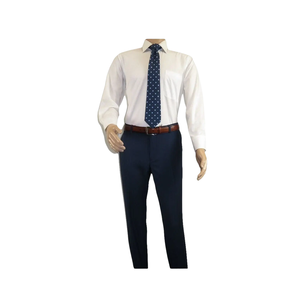 Men Flat Front Suit Separate Pants Slim Fit Soft light Weight Slacks 201 - 19 Navy - J.Valintin Men's Wear Legend - 97700