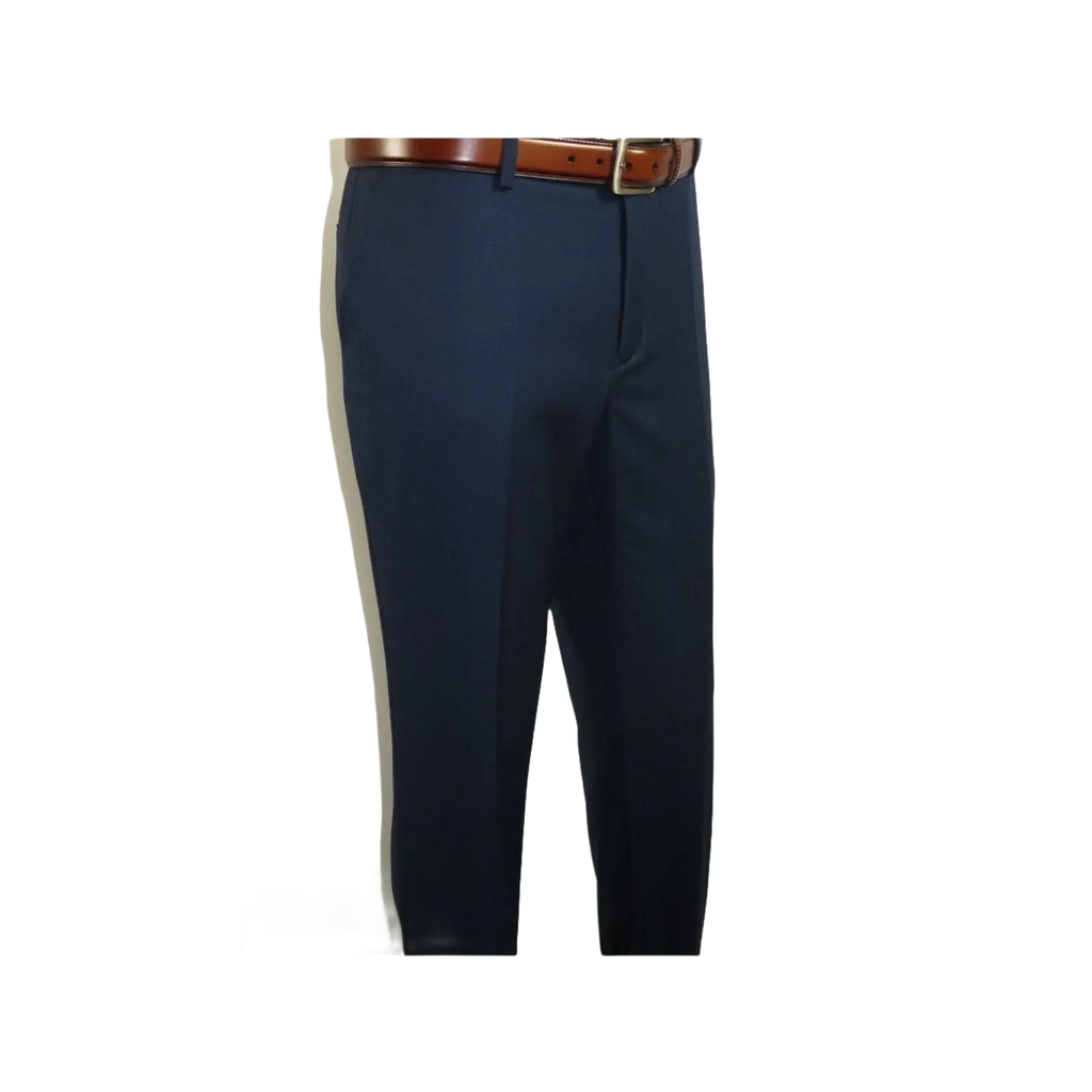Men Flat Front Suit Separate Pants Slim Fit Soft light Weight Slacks 201 - 19 Navy - J.Valintin Men's Wear Legend - 97700