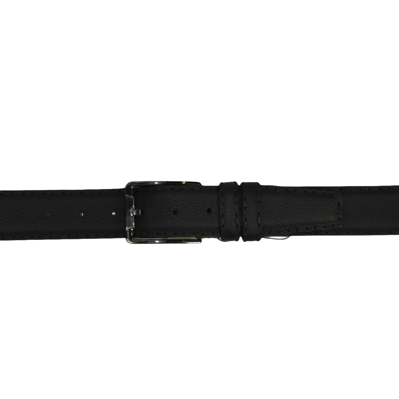 Men Genuine Leather Belt PIERO ROSSI Turkey Full Grain Hand Stitch 301 Black - J.Valintin Men's Wear Legend - 97347