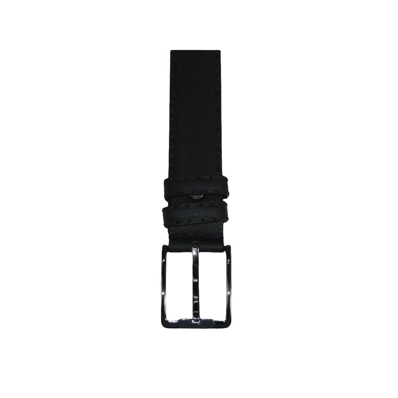 Men Genuine Leather Belt PIERO ROSSI Turkey Full Grain Hand Stitch 301 Black - J.Valintin Men's Wear Legend - 97347
