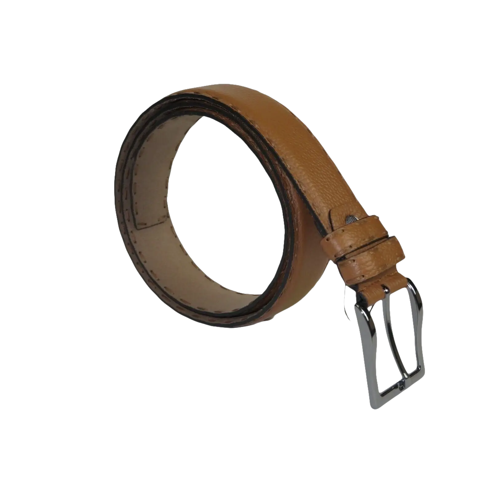 Men Genuine Leather Belt PIERO ROSSI Turkey Full Grain Hand Stitch 301 Cognac - J.Valintin Men's Wear Legend - 97341