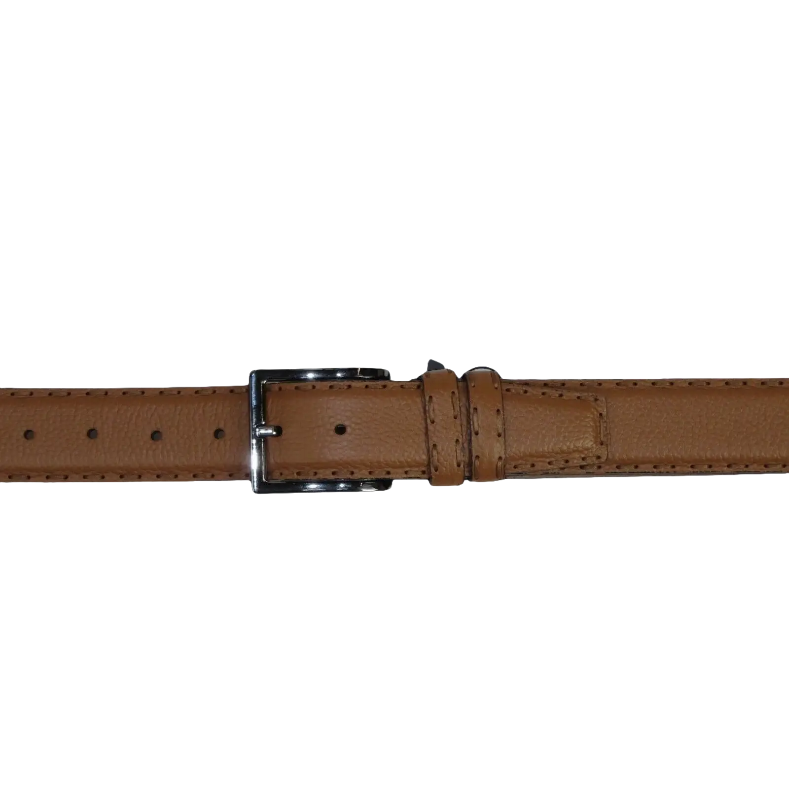 Men Genuine Leather Belt PIERO ROSSI Turkey Full Grain Hand Stitch 301 Cognac - J.Valintin Men's Wear Legend - 97341