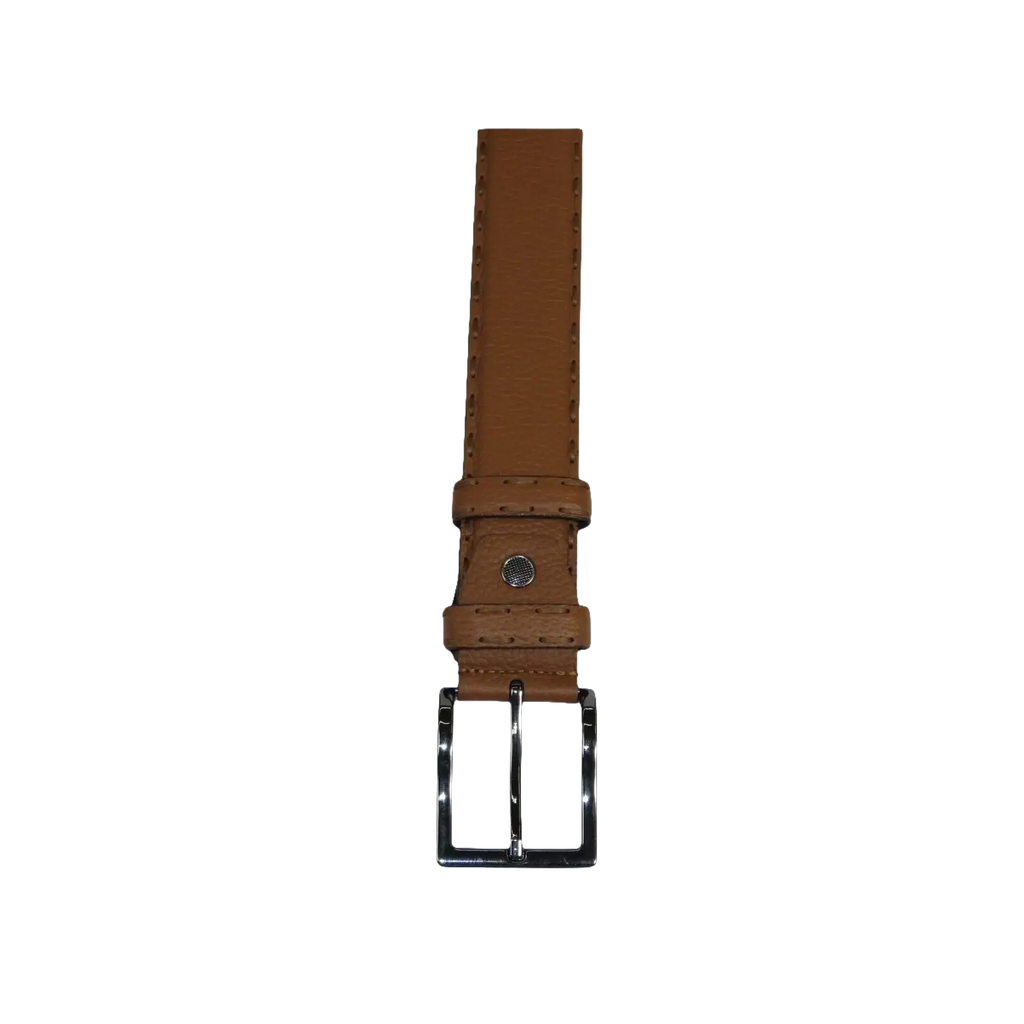 Men Genuine Leather Belt PIERO ROSSI Turkey Full Grain Hand Stitch 301 Cognac - J.Valintin Men's Wear Legend - 97341