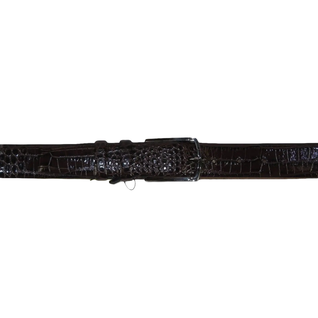 Men Genuine Leather Belt PIERO ROSSI Turkey Soft Crocodile print 1014 Brown - J.Valintin Men's Wear Legend - 97389