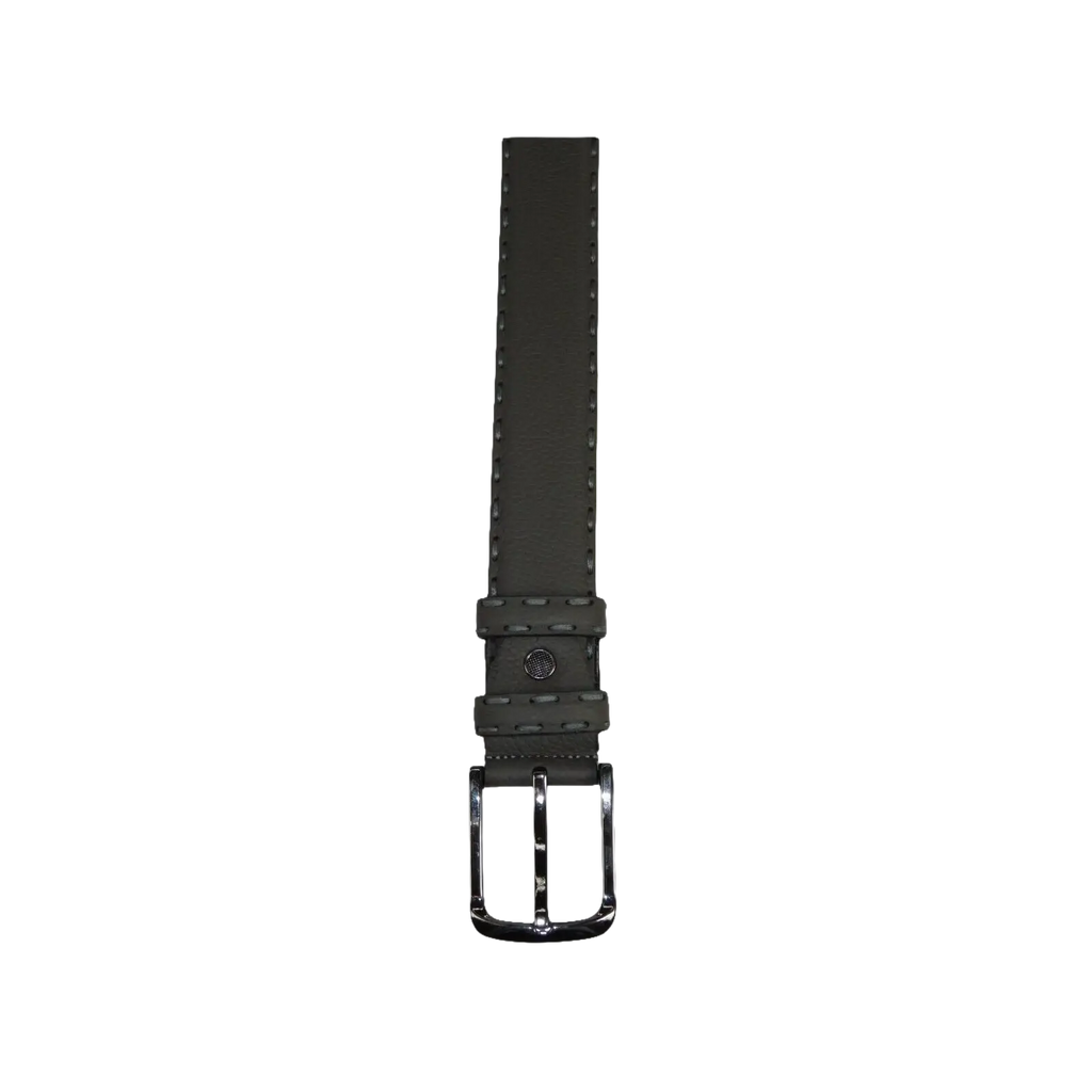 Men Genuine Leather Belt PIERO ROSSI Turkey Soft Full Grain Hand Stitch 301 Gray - J.Valintin Men's Wear Legend - 97365