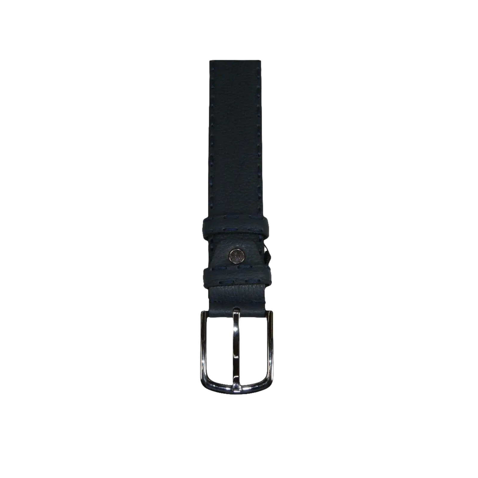 Men Genuine Leather Belt PIERO ROSSI Turkey Soft Full Grain Hand Stitch 301 Navy - J.Valintin Men's Wear Legend - 97353