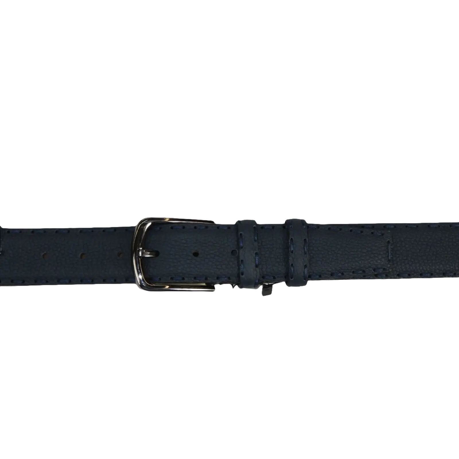 Men Genuine Leather Belt PIERO ROSSI Turkey Soft Full Grain Hand Stitch 301 Navy - J.Valintin Men's Wear Legend - 97353