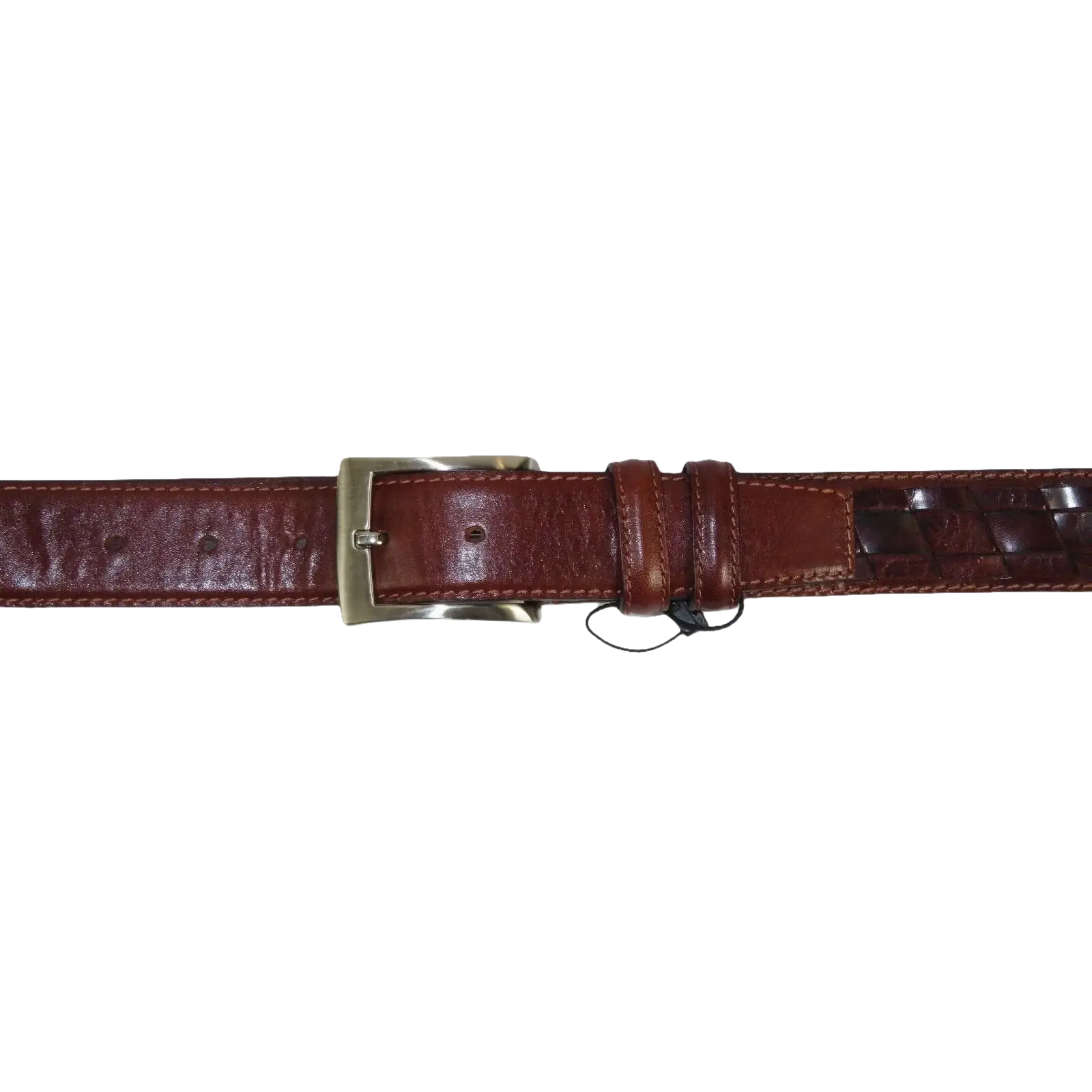 Men Genuine Leather Belt PIERO ROSSI Turkey Soft Full Grain Stitched #137 Cognac - J.Valintin Men's Wear Legend - 97437