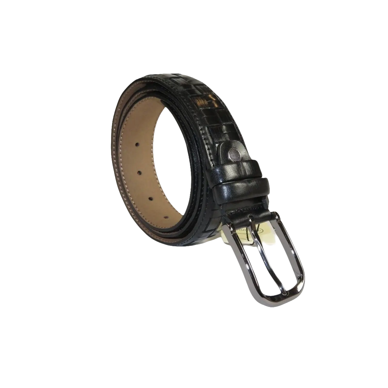 Men Genuine Leather Belt PIERO ROSSI Turkey Soft Full Grain Stitched #139 Black - J.Valintin Men's Wear Legend - 97455