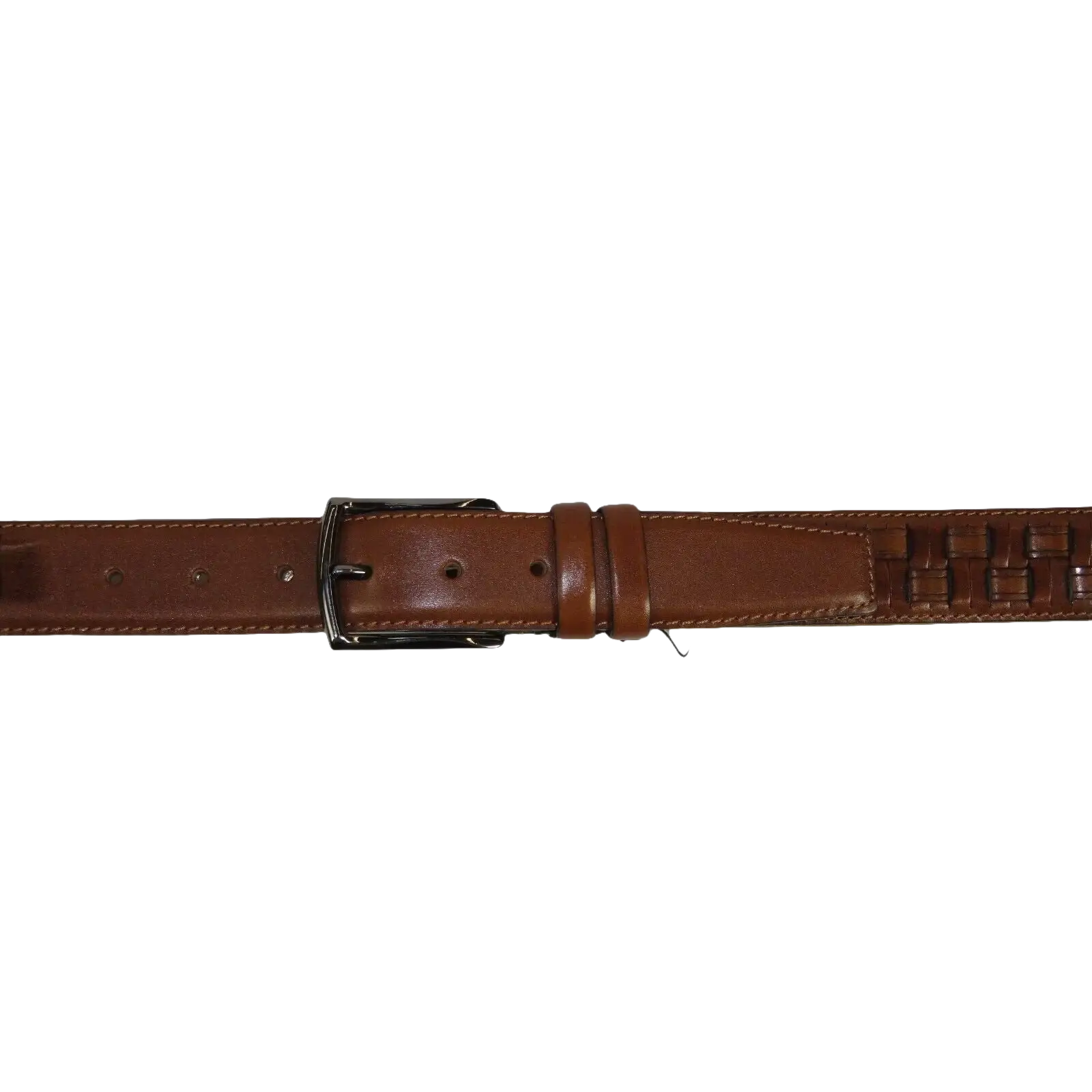 Men Genuine Leather Belt PIERO ROSSI Turkey Soft Full Grain Stitched #139 Cognac - J.Valintin Men's Wear Legend - 97449