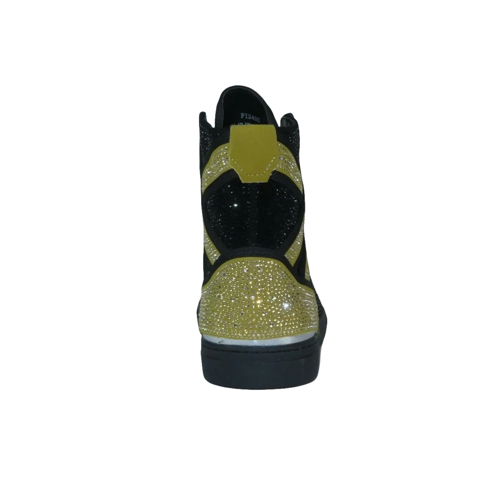 Men High Top Shoes By FIESSO AURELIO GARCIA ,Fancy Rhine stones 2402 Black Gold - J.Valintin Men's Wear Legend - 95011