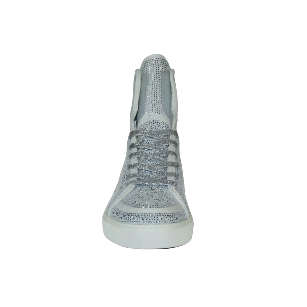 Men High Top Shoes By FIESSO AURELIO GARCIA ,Fancy Rhine stones 2402 White - J.Valintin Men's Wear Legend - 94993