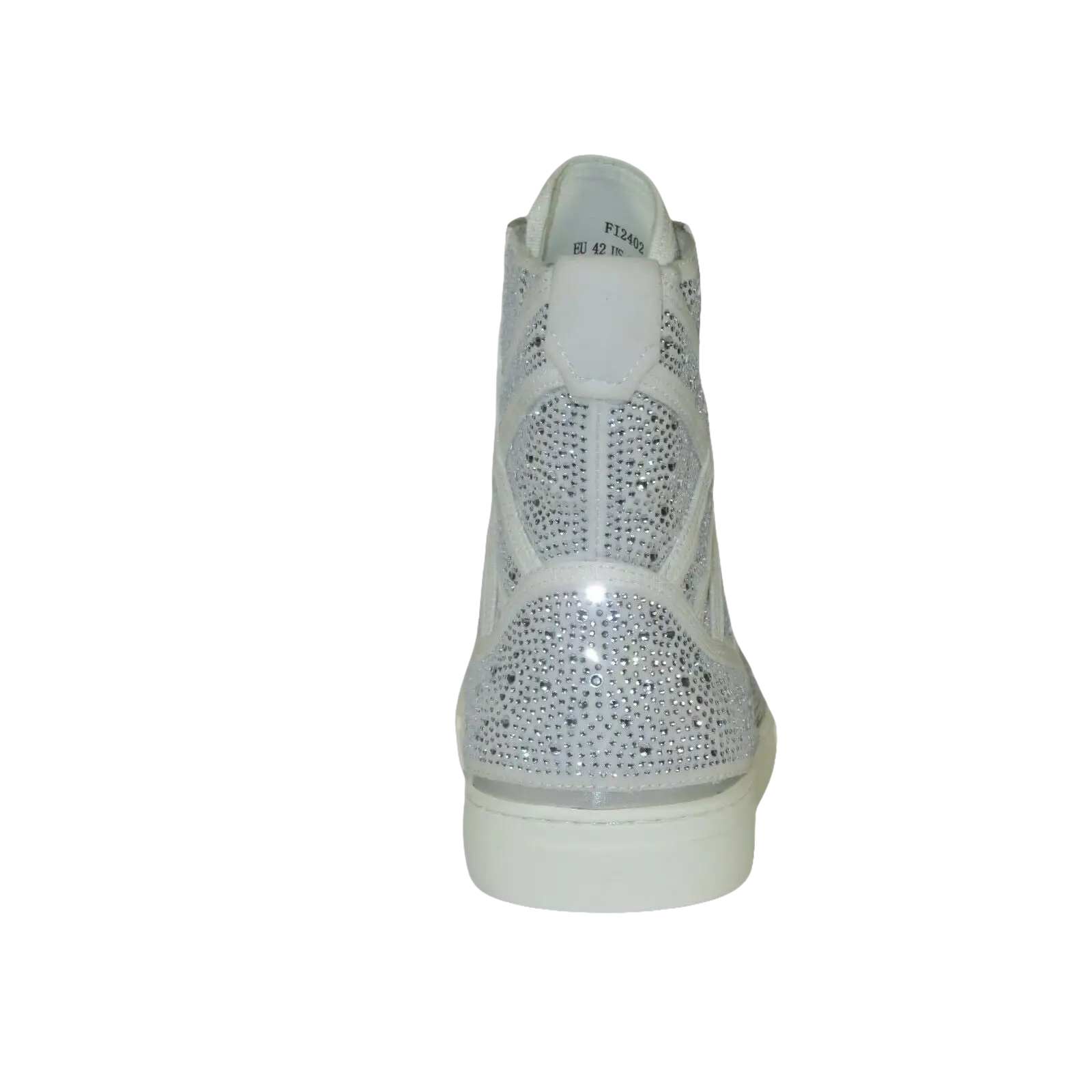 Men High Top Shoes By FIESSO AURELIO GARCIA ,Fancy Rhine stones 2402 White - J.Valintin Men's Wear Legend - 94993