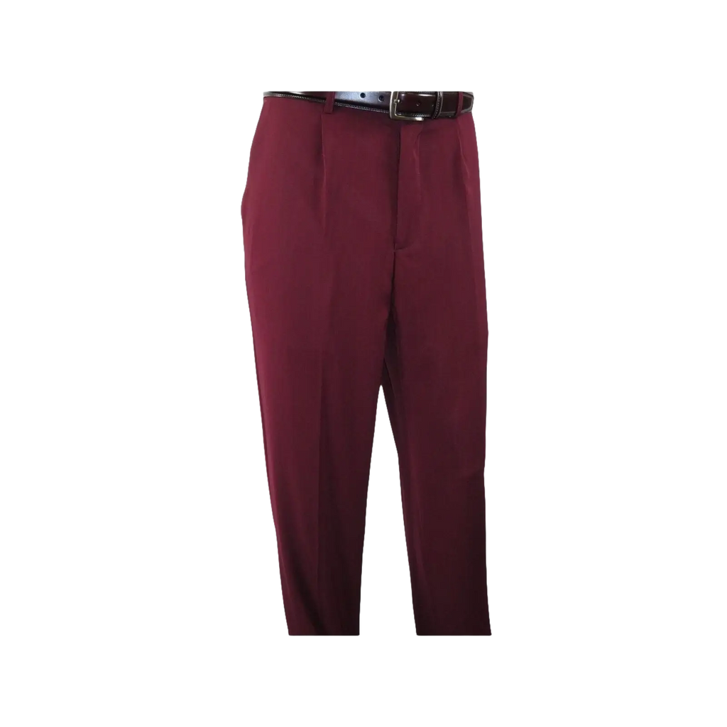 Men INSERCH 2pc Walking Leisure Suit Shirt Pants Set Short Sleeves 9356 Burgundy - J.Valintin Men's Wear Legend - 94144
