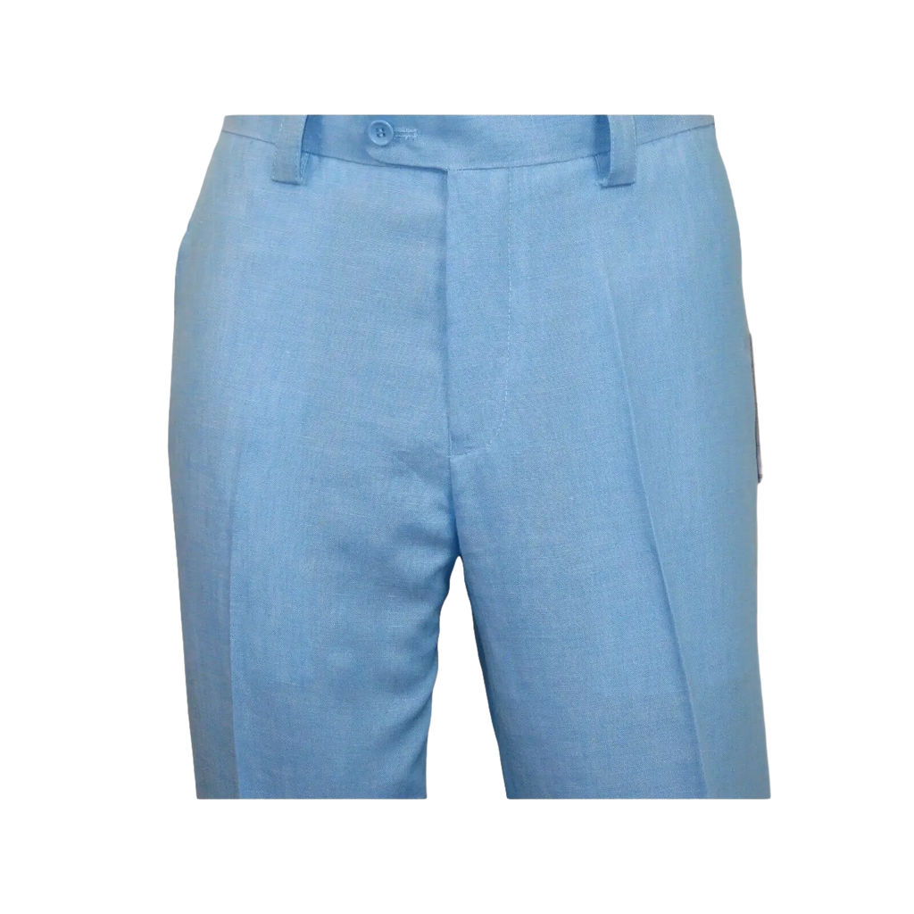 Men INSERCH premium Soft Linen Breathable 2pc Walking Leisure suit LS29116 Blue - J.Valintin Men's Wear Legend - 100675