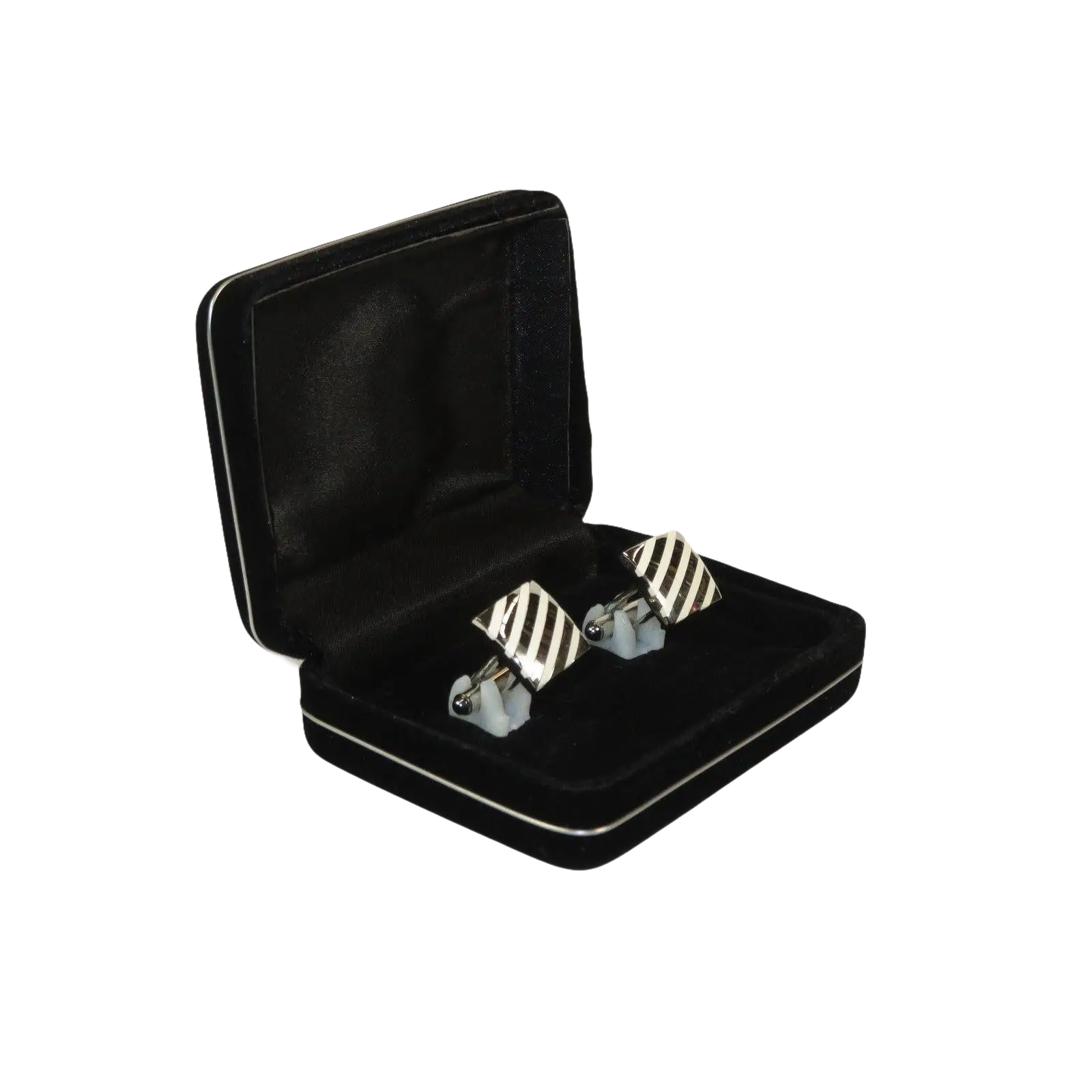 Men J.Valintin Cufflinks by Vitorofolo for French Cuff Shirt V29 - 10 Silver White - J.Valintin Men's Wear Legend - 92564