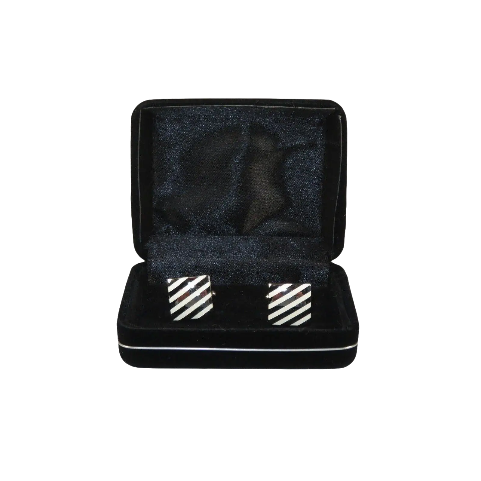 Men J.Valintin Cufflinks by Vitorofolo for French Cuff Shirt V29 - 10 Silver White - J.Valintin Men's Wear Legend - 92564