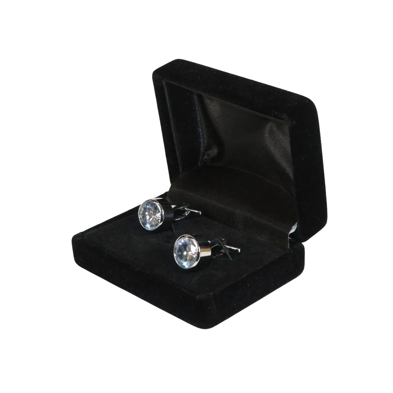 Men J.Valintin Cufflinks by Vitorofolo for French Cuff Shirt V35 - 10 Silver Stone - J.Valintin Men's Wear Legend - 98409