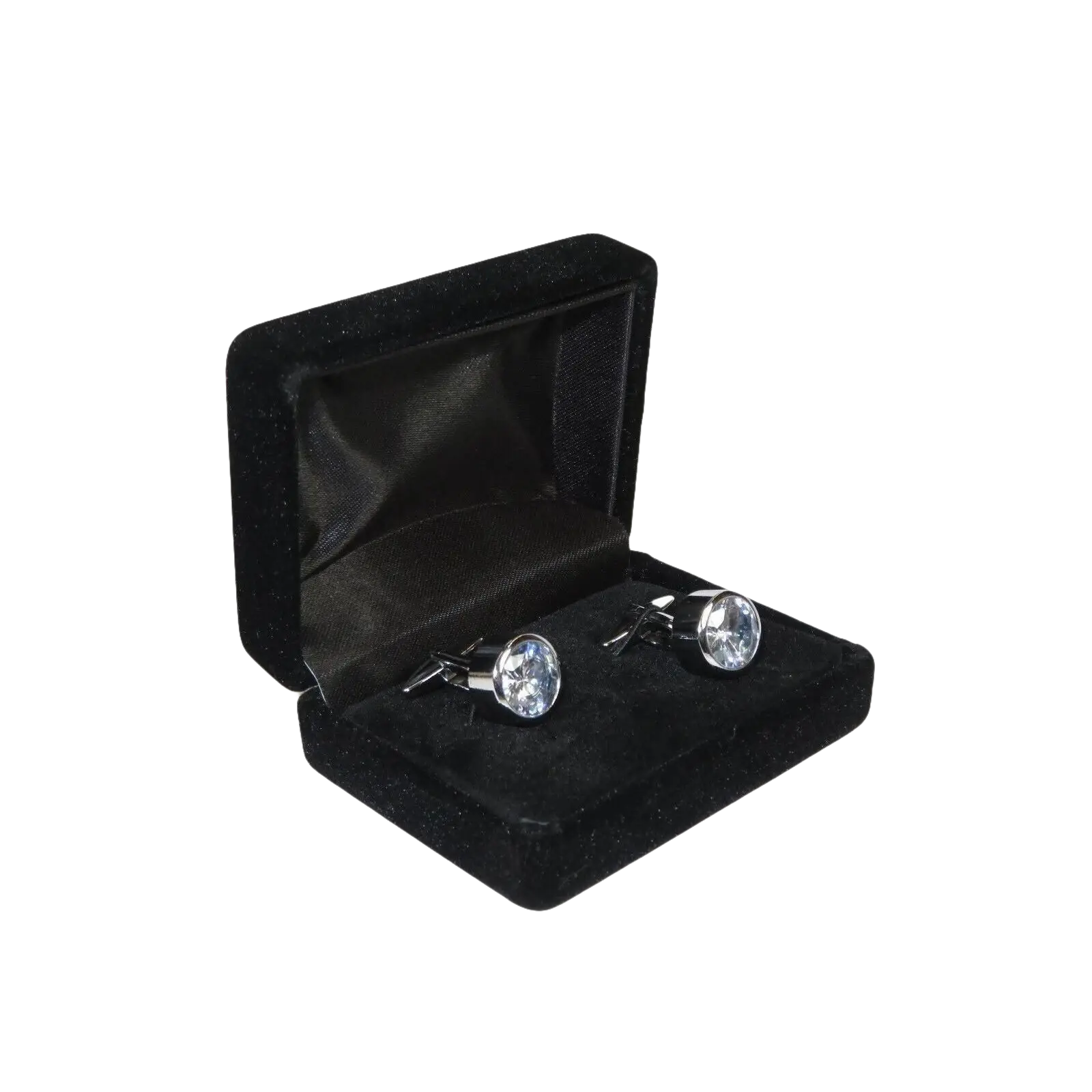 Men J.Valintin Cufflinks by Vitorofolo for French Cuff Shirt V35 - 10 Silver Stone - J.Valintin Men's Wear Legend - 98409