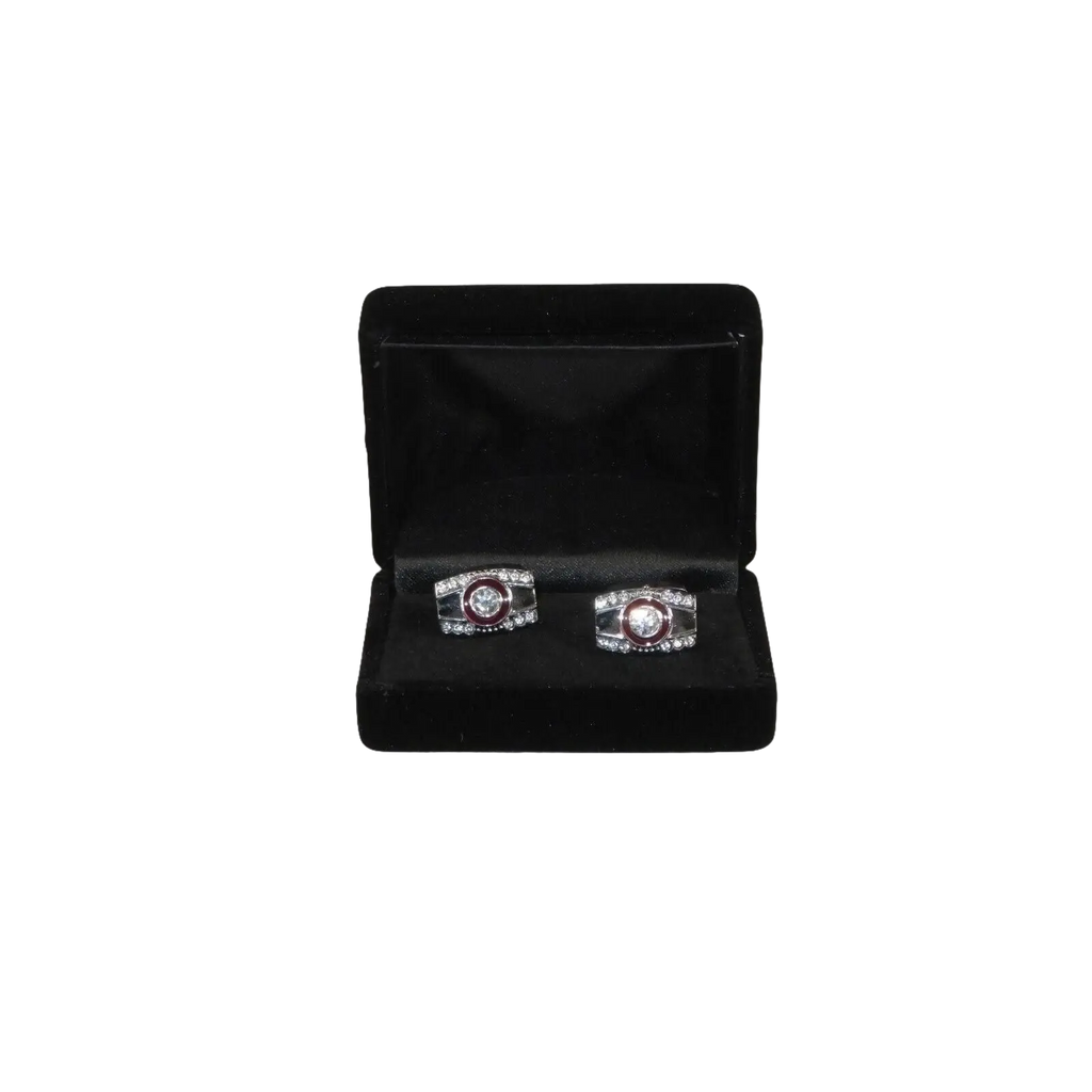 Men J.Valintin Cufflinks by Vitorofolo for French Cuff Shirt V35 - 6 Silver Wine - J.Valintin Men's Wear Legend - 98405