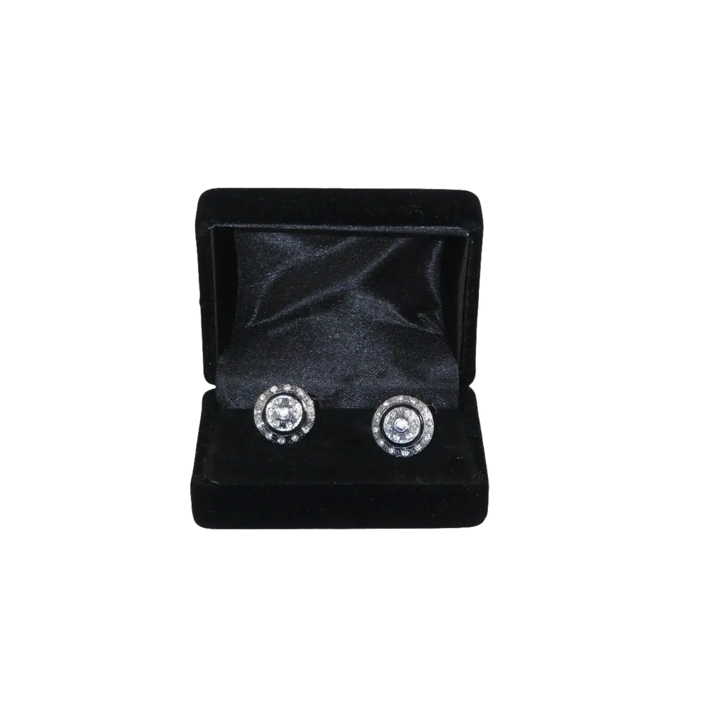 Men J.Valintin Cufflinks by Vitorofolo for French Cuff Shirt V39 - 31 Silver stone - J.Valintin Men's Wear Legend - 98381