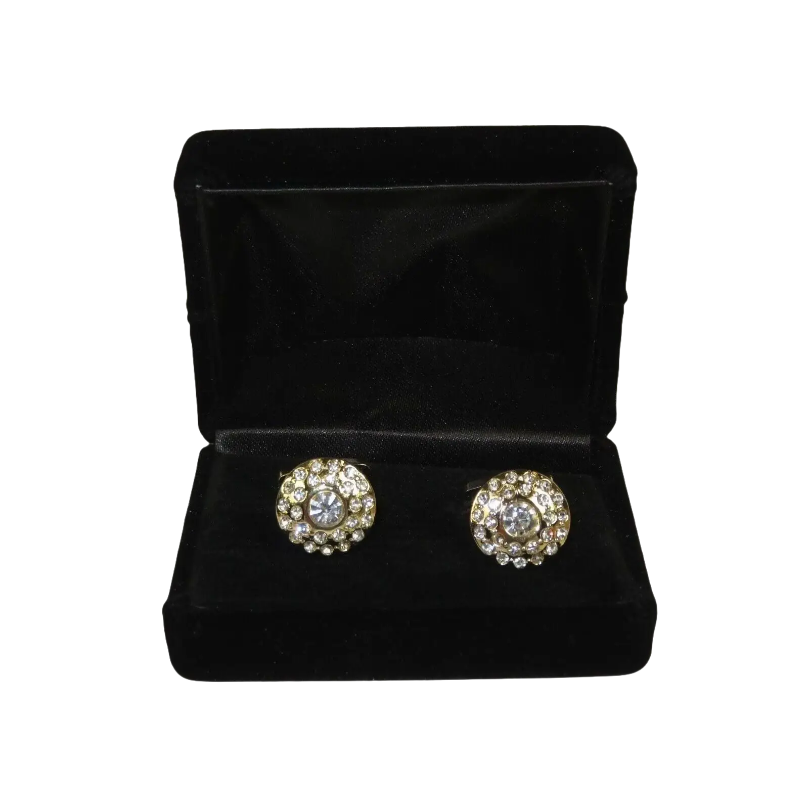 Men J.Valintin Cufflinks by Vitorofolo for French Cuff Shirt V39 - 57 Crystal Gold - J.Valintin Men's Wear Legend - 111341