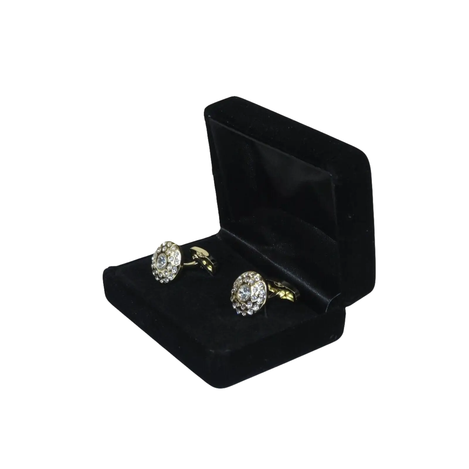 Men J.Valintin Cufflinks by Vitorofolo for French Cuff Shirt V39 - 57 Crystal Gold - J.Valintin Men's Wear Legend - 111341