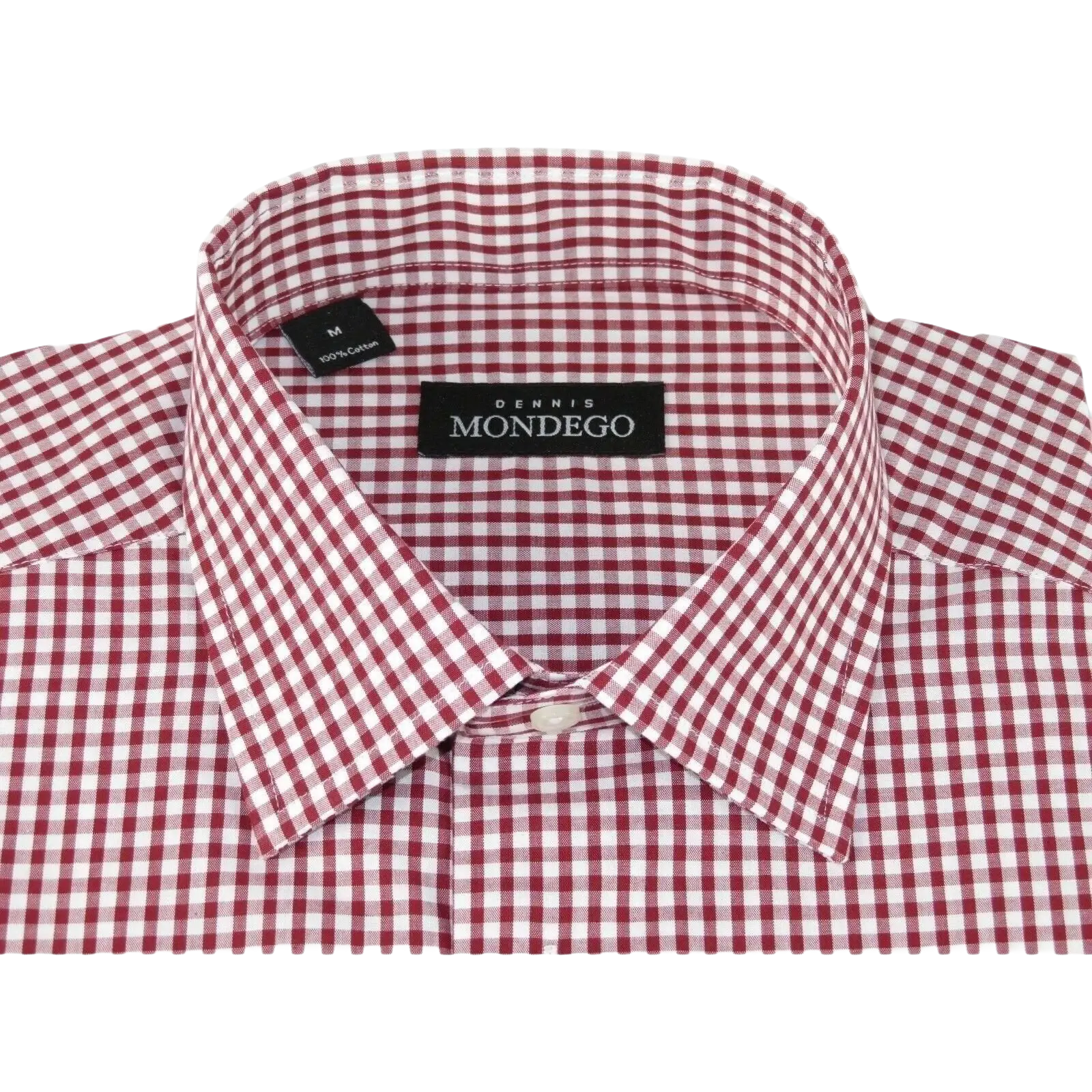 Men Mondego 100% Cotton Dress Sport Classic Business shirt A9100 Red checker box - J.Valintin Men's Wear Legend - 4408