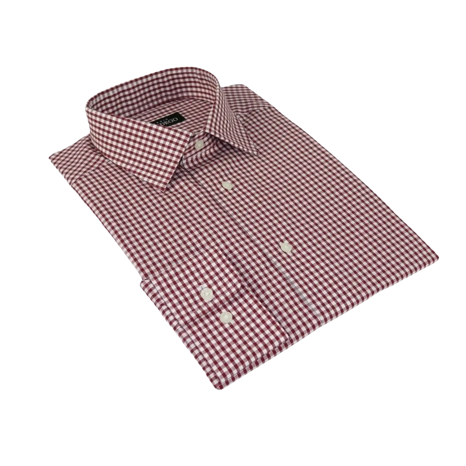 Men Mondego 100% Cotton Dress Sport Classic Business shirt A9100 Red checker box - J.Valintin Men's Wear Legend - 4408