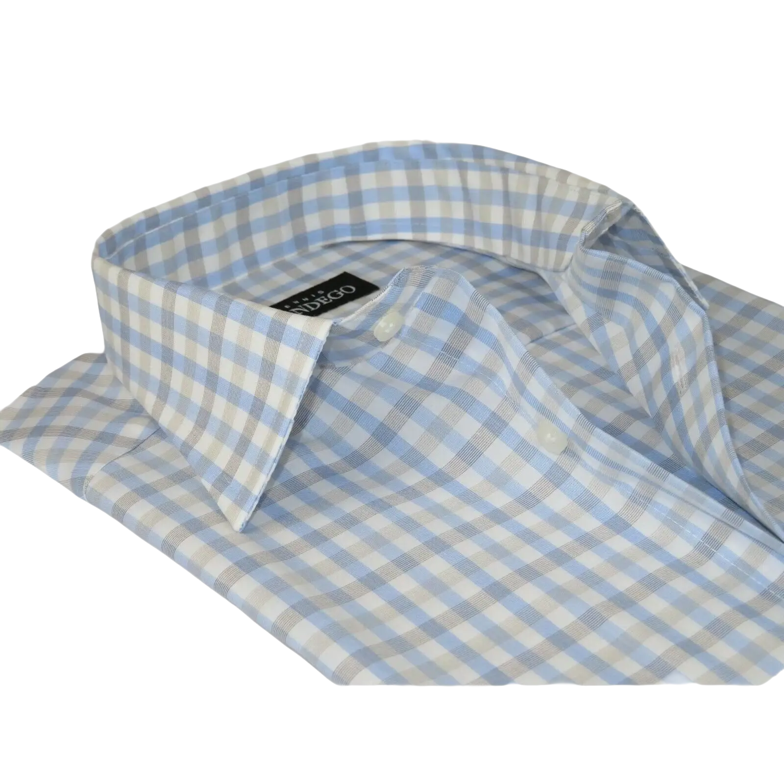 Men Mondego 100% Cotton Dress Sport Classic Business shirt sn100 blue checker - J.Valintin Men's Wear Legend - 4392