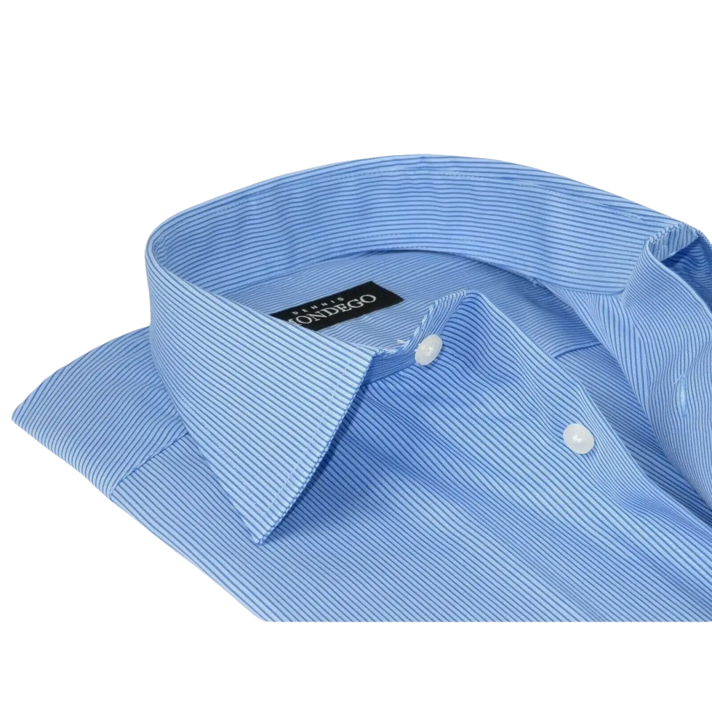 Men Mondego 100% Cotton Dress Sport shirt Regular Modern fit sn6100 Blue Stripe - J.Valintin Men's Wear Legend - 4459