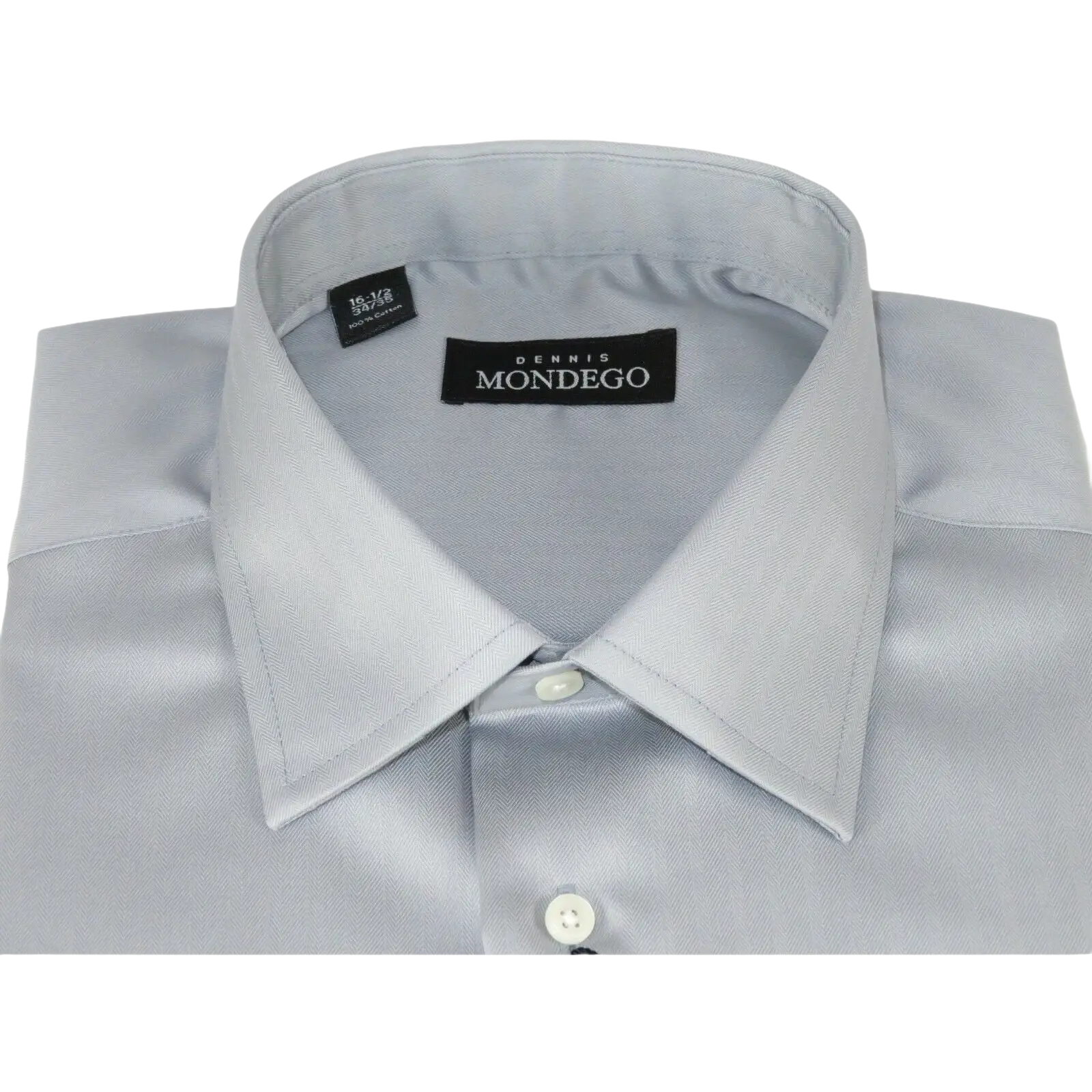 Men Mondego 100% Soft Cotton Dress Business Classic shirt A1300 Gray Herringbone - J.Valintin Men's Wear Legend - 4204