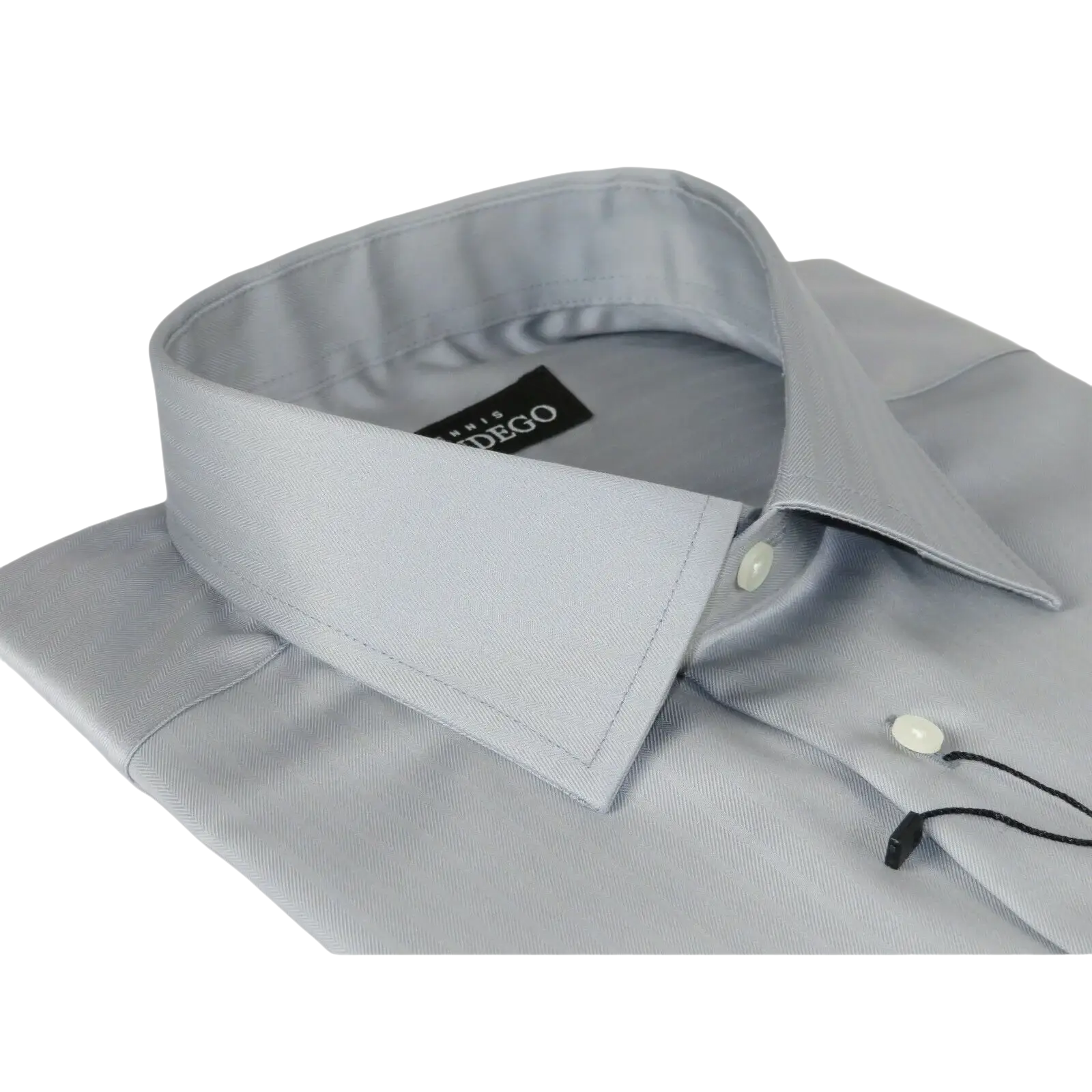 Men Mondego 100% Soft Cotton Dress Business Classic shirt A1300 Gray Herringbone - J.Valintin Men's Wear Legend - 4204