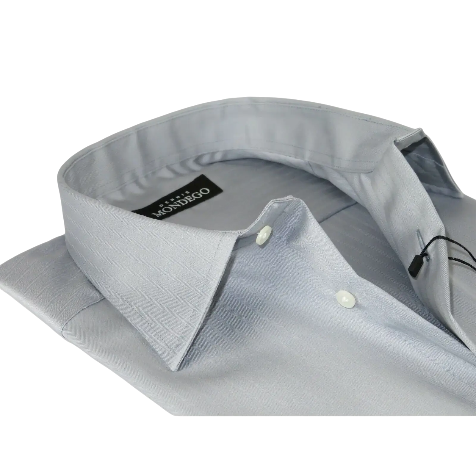 Men Mondego 100% Soft Cotton Dress Business Classic shirt A1300 Gray Herringbone - J.Valintin Men's Wear Legend - 4204