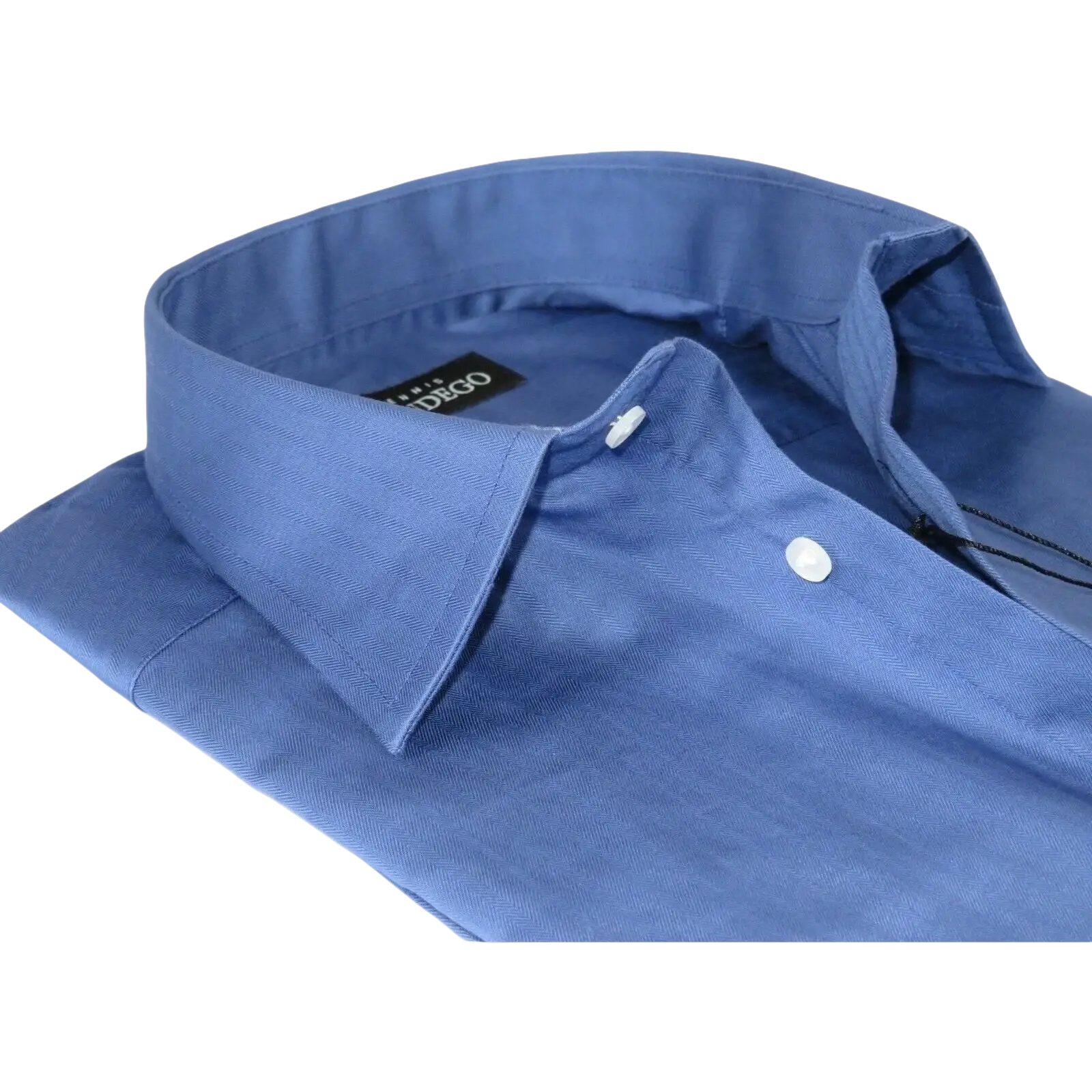 Men Mondego 100% Soft Cotton Dress Business shirt B300 French Blue Herringbone - J.Valintin Men's Wear Legend - 4109