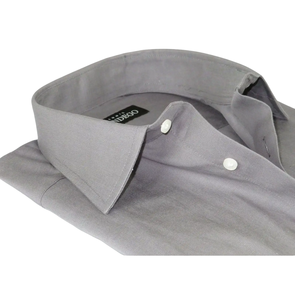 Men Mondego 100% Soft Cotton Dress Classic shirt Long Sleeves sn100 gray Solid - J.Valintin Men's Wear Legend - 4301