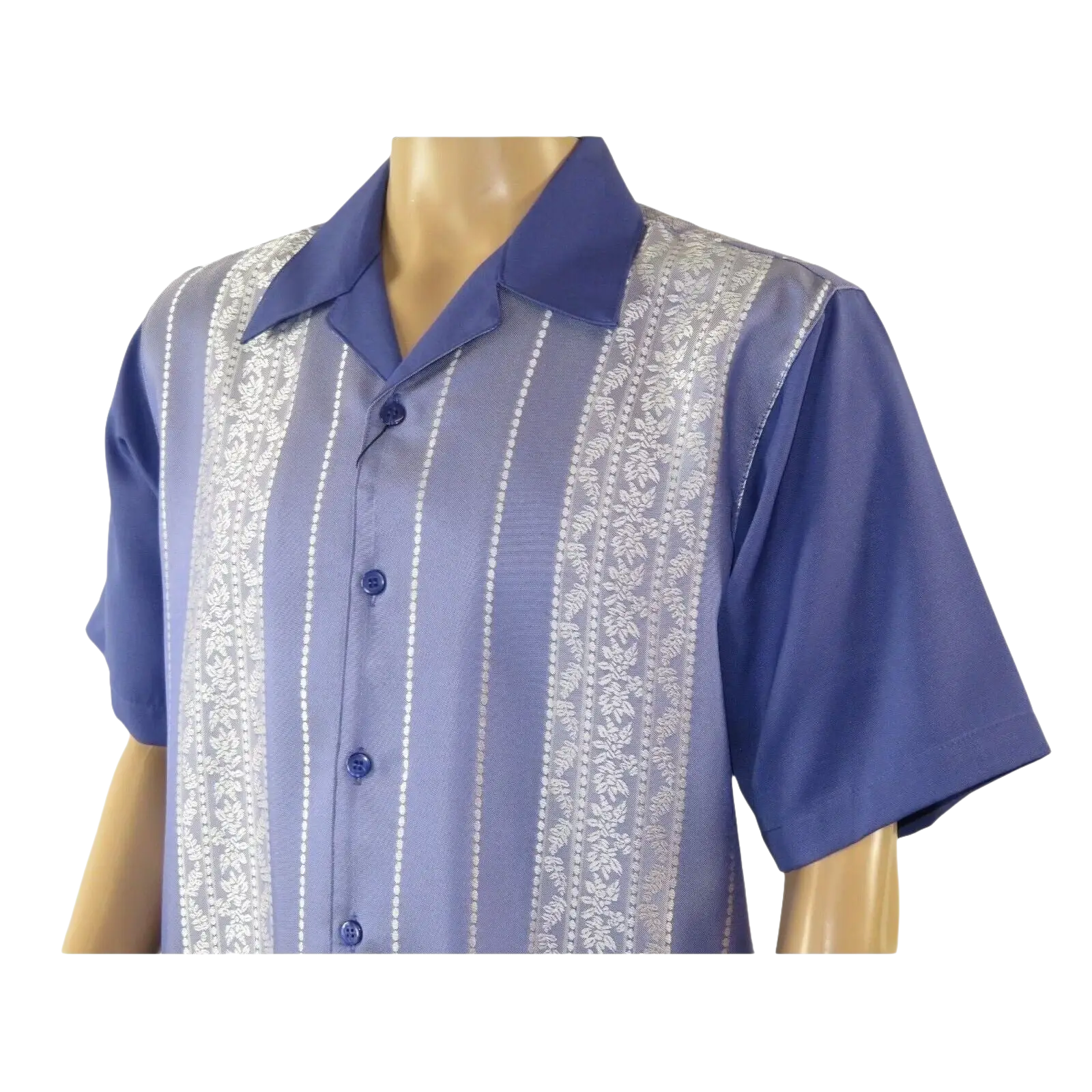 Men MONTIQUE 2pc Walking Leisure Suit Matching Set Short Sleeve 2227 Purple - J.Valintin Men's Wear Legend - 94765