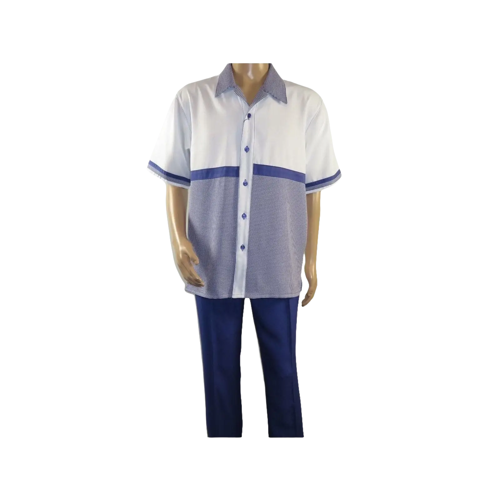 Men MONTIQUE 2pc Walking Leisure Suit Matching Set Short Sleeves 2212 Purple - J.Valintin Men's Wear Legend - 94702