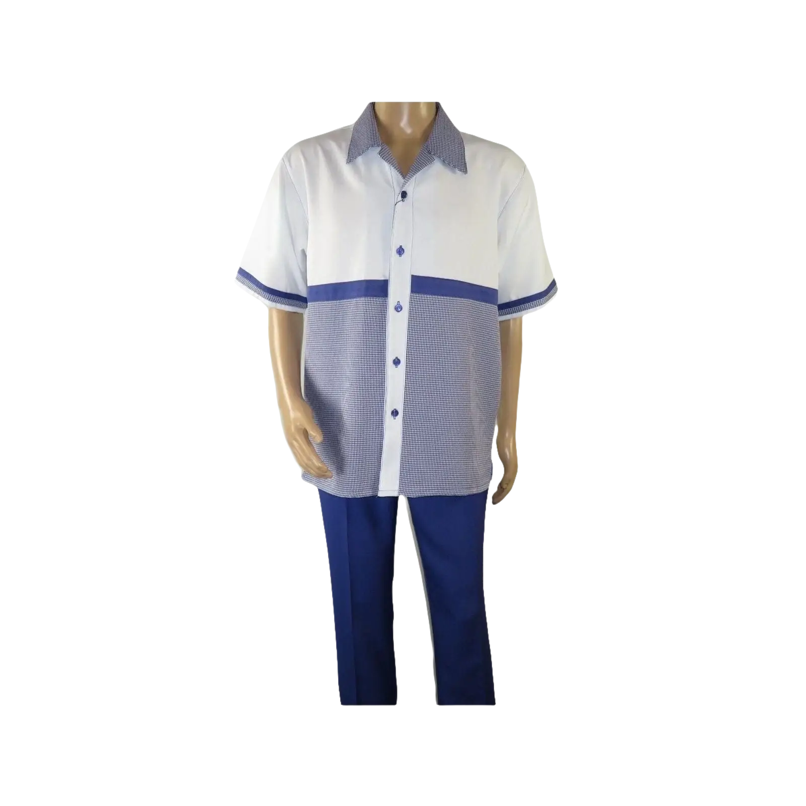 Men MONTIQUE 2pc Walking Leisure Suit Matching Set Short Sleeves 2212 Purple - J.Valintin Men's Wear Legend - 94702