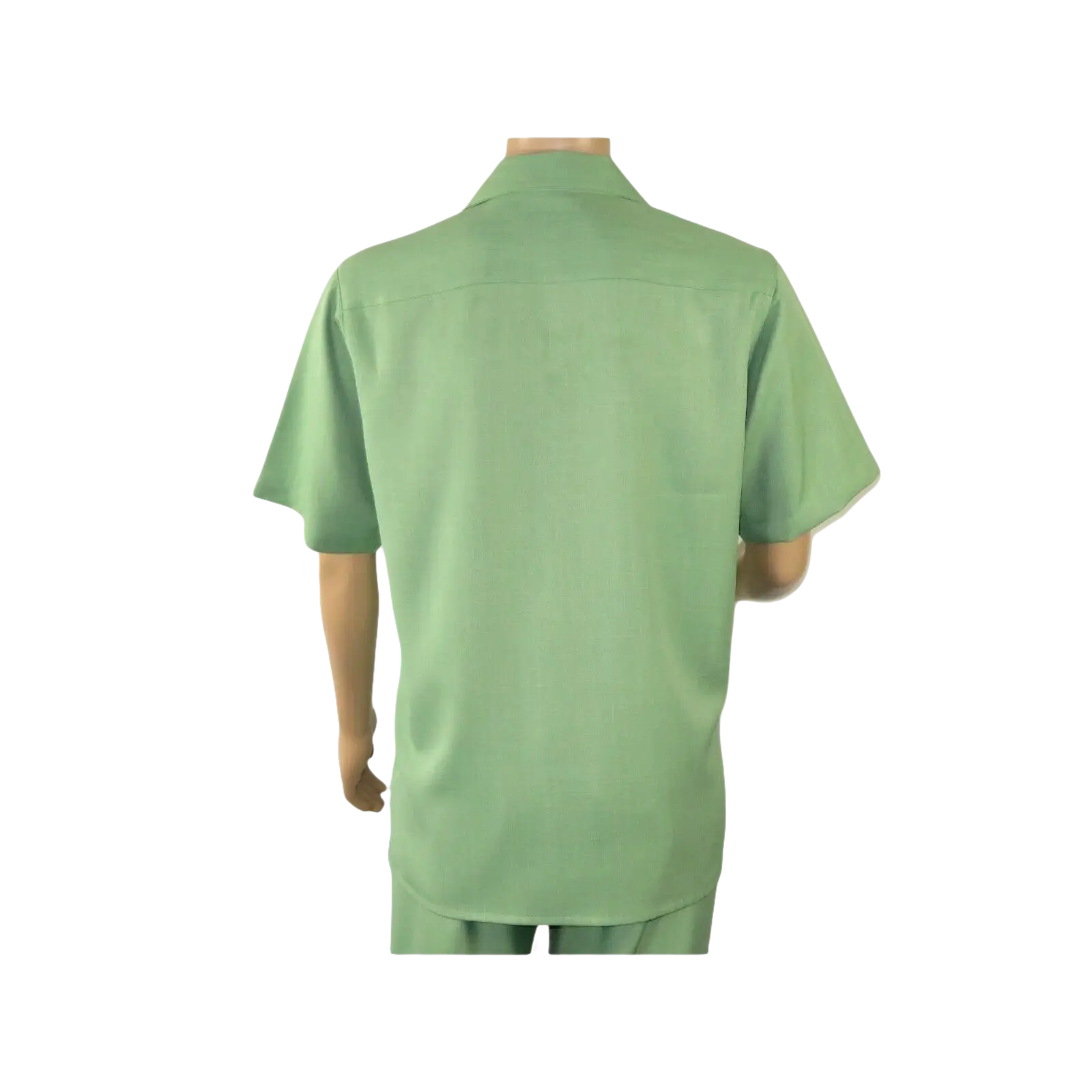 Men MONTIQUE 2pc Walking Leisure Suit Matching Set Short Sleeves 696 Apple Green - J.Valintin Men's Wear Legend - 95753