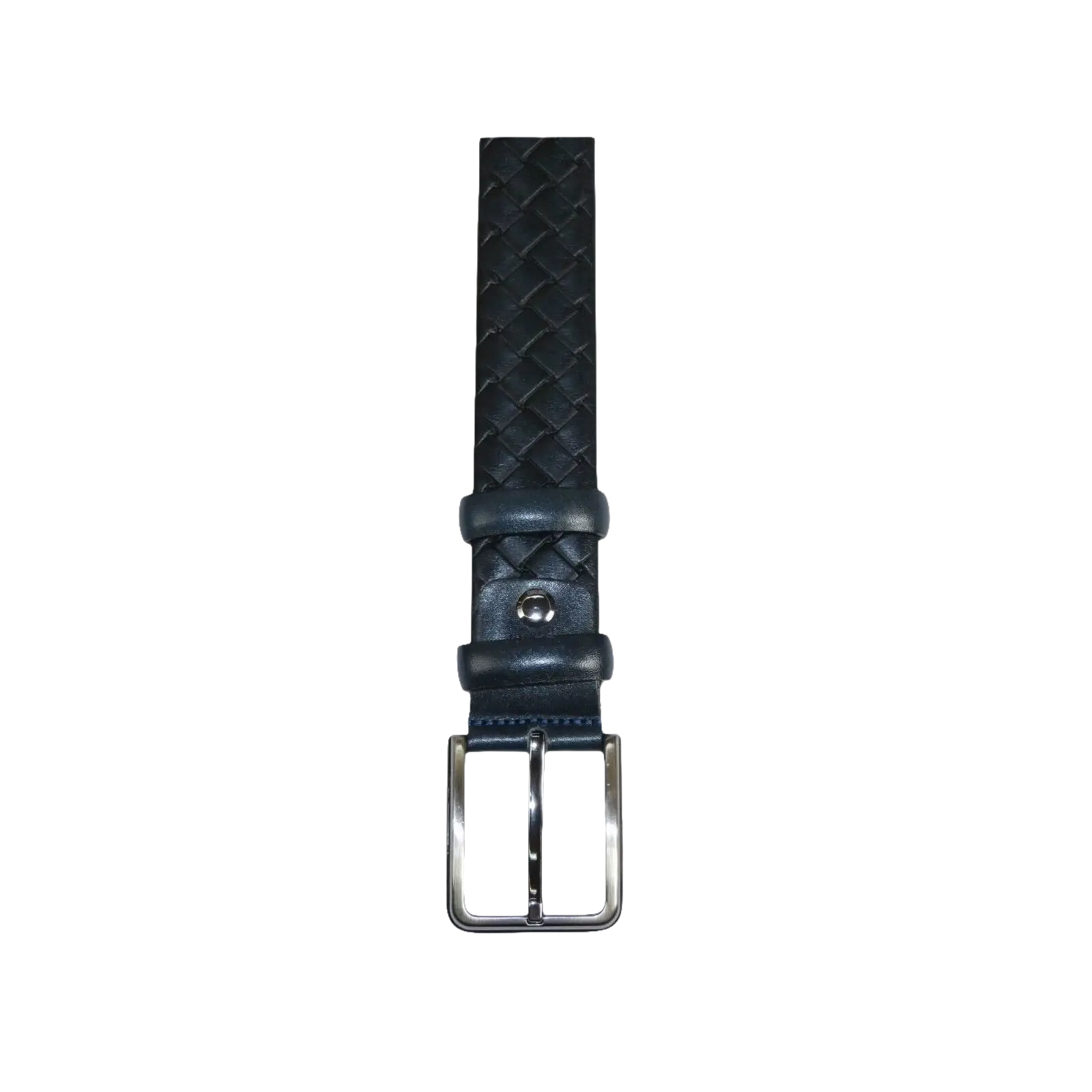 Men Navy Genuine Leather Belt PIERO ROSSI Turkey Soft Full Grain #Navy Woven - J.Valintin Men's Wear Legend - 97329