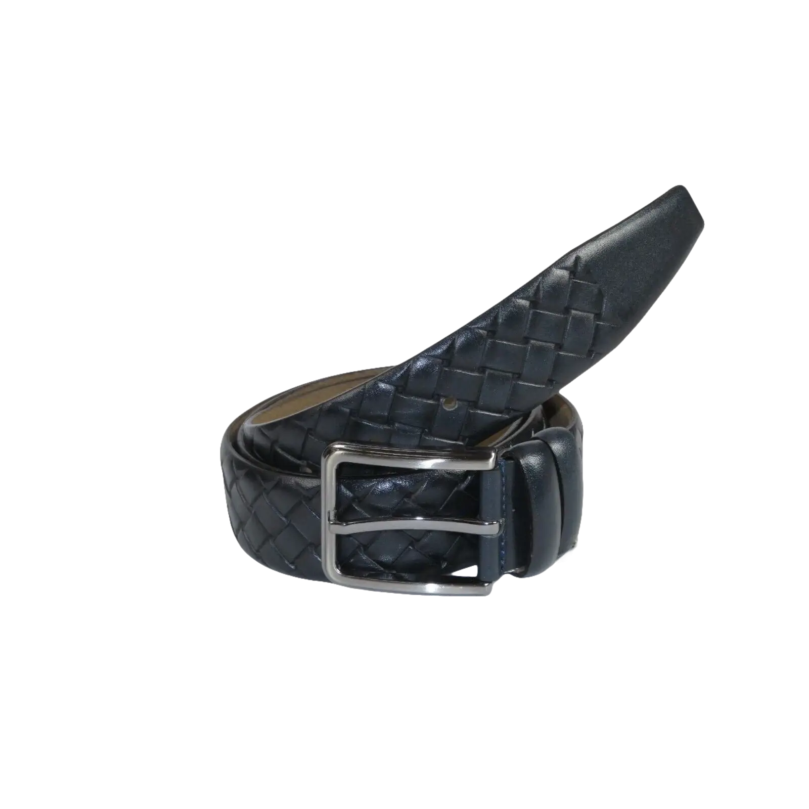 Men Navy Genuine Leather Belt PIERO ROSSI Turkey Soft Full Grain #Navy Woven - J.Valintin Men's Wear Legend - 97329